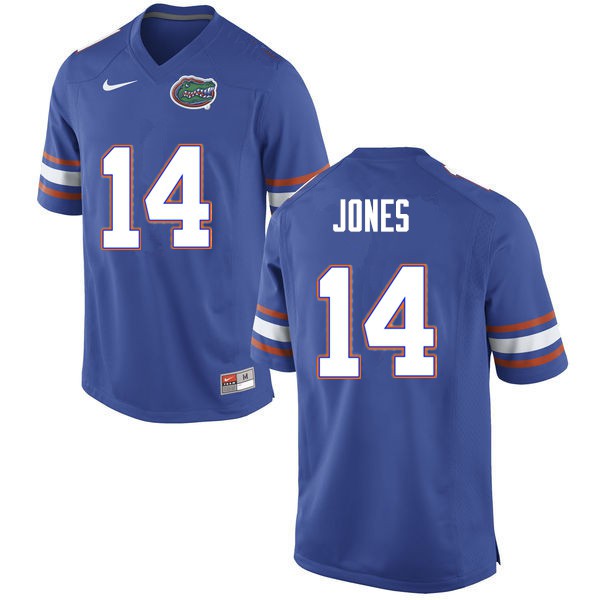 Men #14 Emory Jones Florida Gators College Football Jersey Blue